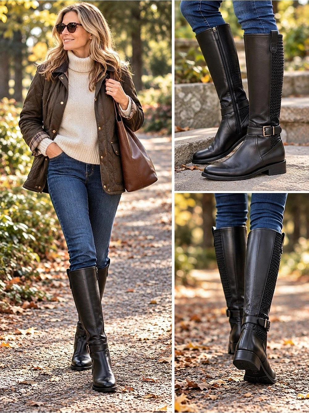 Cole Haan Cape Stretch Tall Boot Black US 6.5
